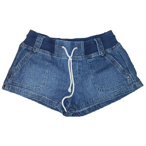 EUC Vintage Y2K Vanilla Star Blue Jean Shorts Sz S Perfect for Festival & Beach